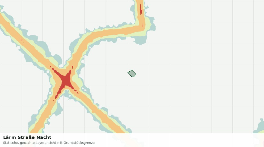 Statische Kartenansicht: Lärm Straße Nacht