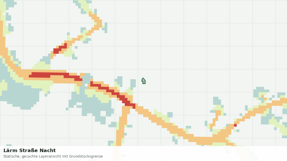 Statische Kartenansicht: Lärm Straße Nacht