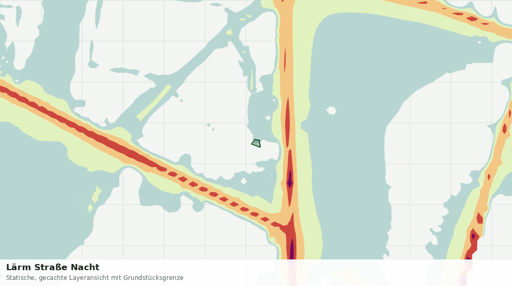 Statische Kartenansicht: Lärm Straße Nacht