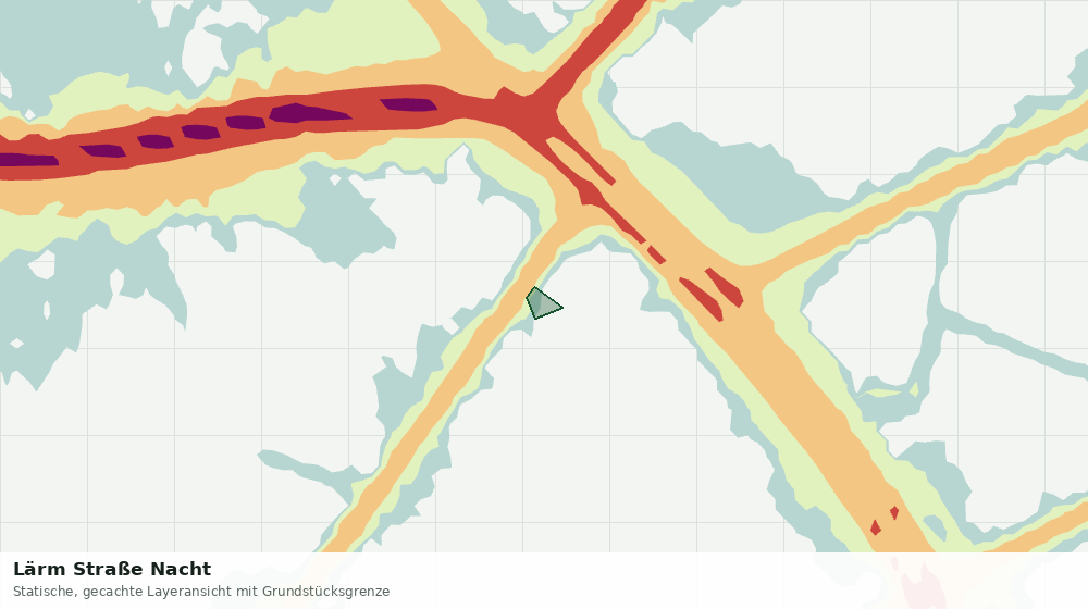 Statische Kartenansicht: Lärm Straße Nacht