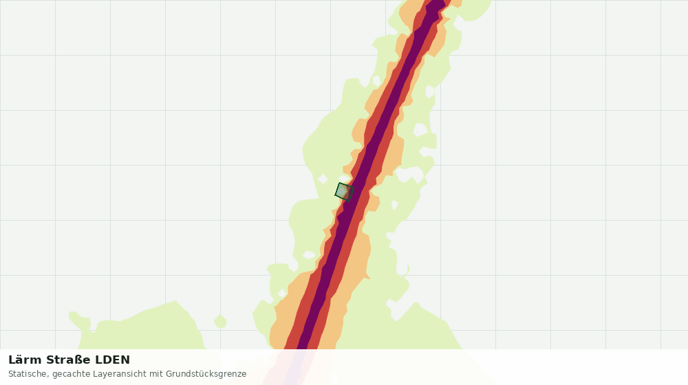 Statische Kartenansicht: Lärm Straße LDEN