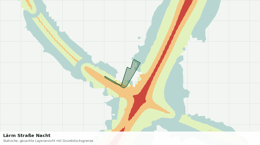 Statische Kartenansicht: Lärm Straße Nacht
