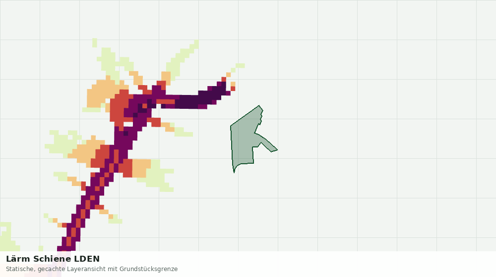 Statische Kartenansicht: Lärm Schiene LDEN
