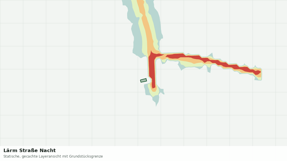 Statische Kartenansicht: Lärm Straße Nacht