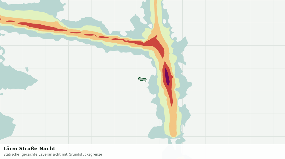 Statische Kartenansicht: Lärm Straße Nacht