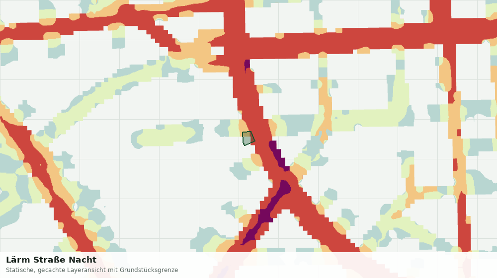Statische Kartenansicht: Lärm Straße Nacht