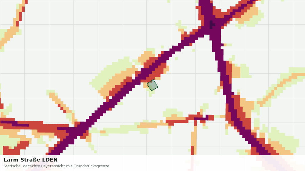 Statische Kartenansicht: Lärm Straße LDEN