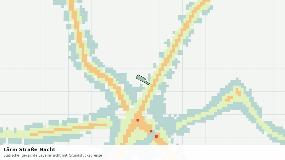 Statische Kartenansicht: Lärm Straße Nacht