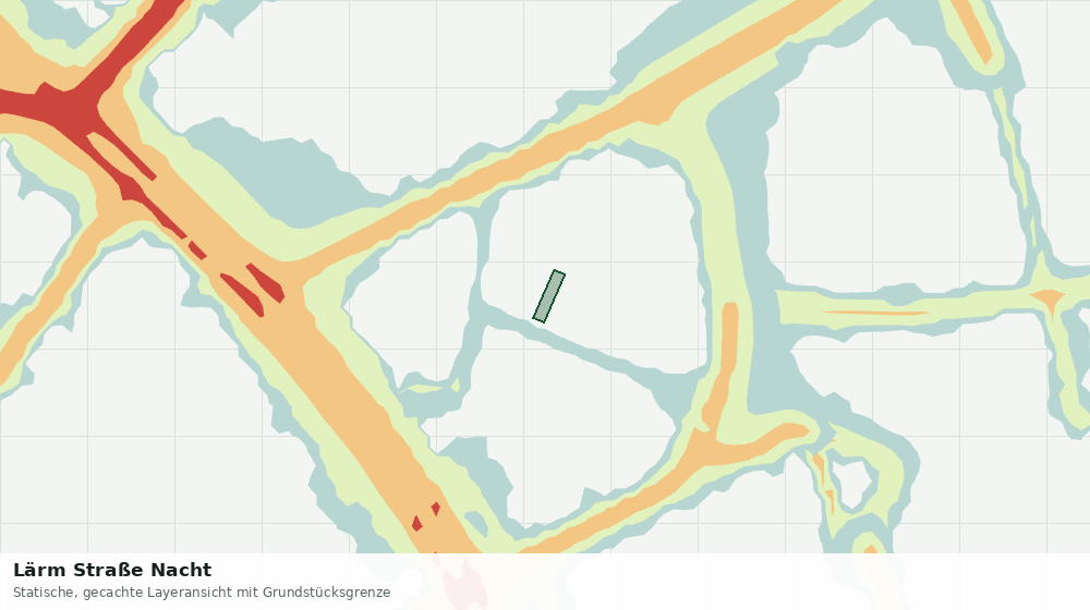 Statische Kartenansicht: Lärm Straße Nacht