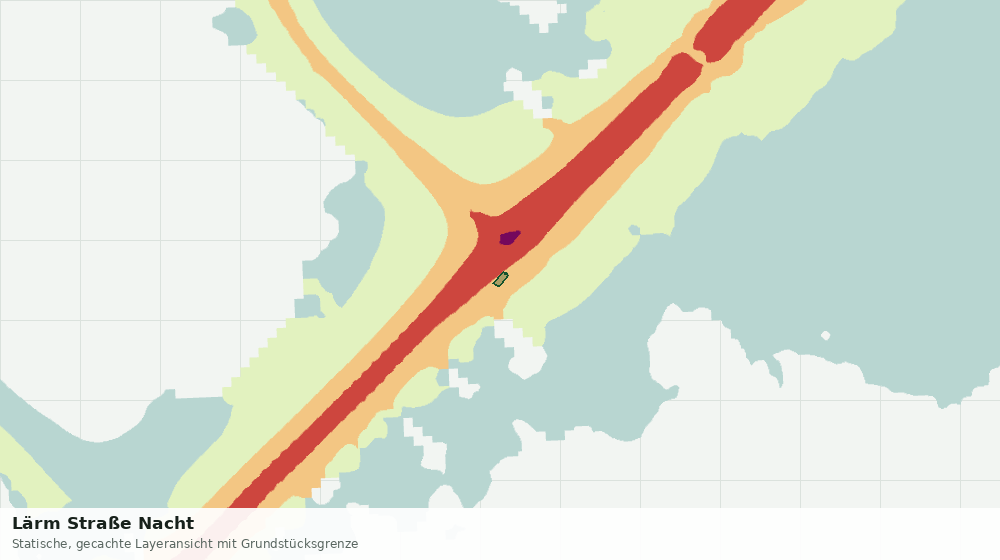 Statische Kartenansicht: Lärm Straße Nacht