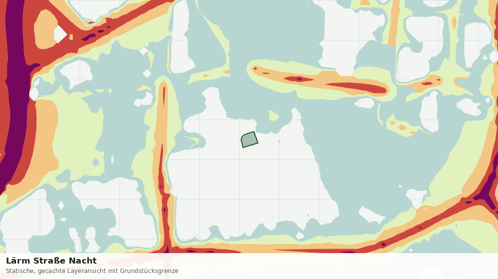 Statische Kartenansicht: Lärm Straße Nacht