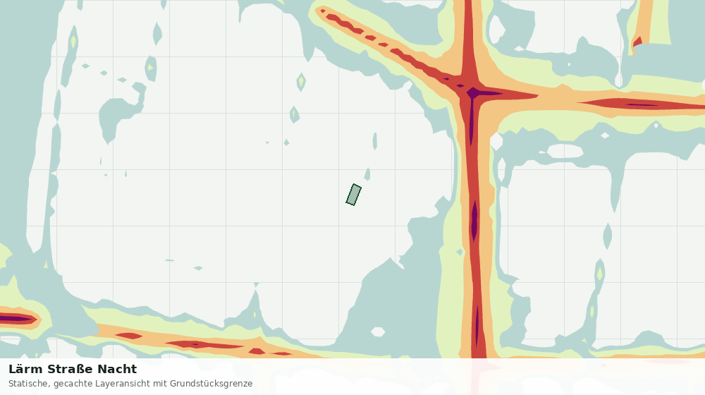Statische Kartenansicht: Lärm Straße Nacht