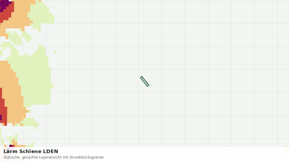 Statische Kartenansicht: Lärm Schiene LDEN