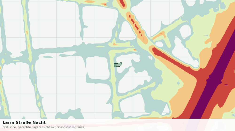 Statische Kartenansicht: Lärm Straße Nacht