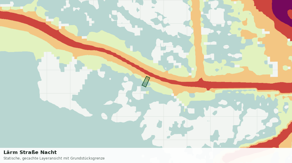 Statische Kartenansicht: Lärm Straße Nacht