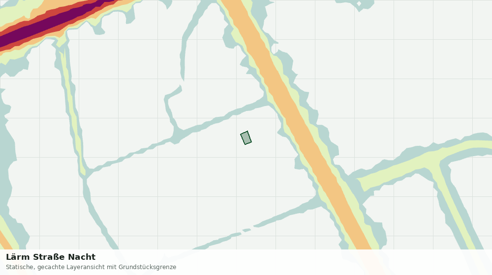 Statische Kartenansicht: Lärm Straße Nacht