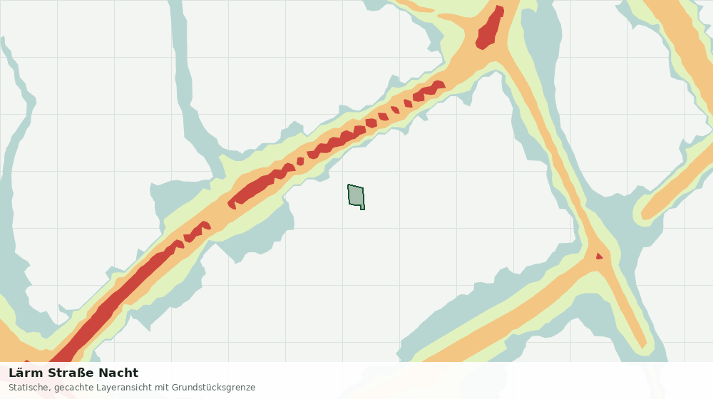 Statische Kartenansicht: Lärm Straße Nacht