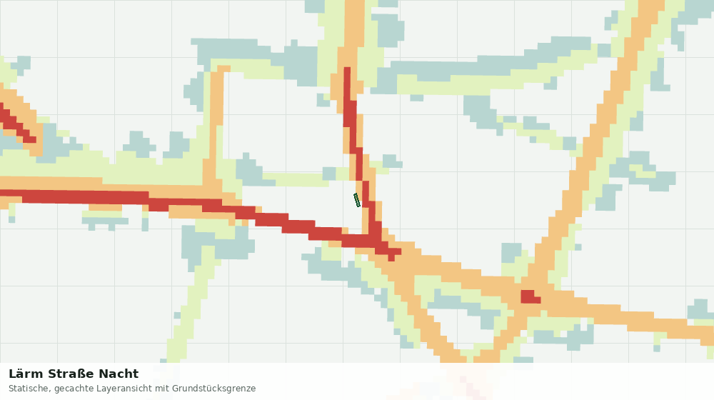 Statische Kartenansicht: Lärm Straße Nacht