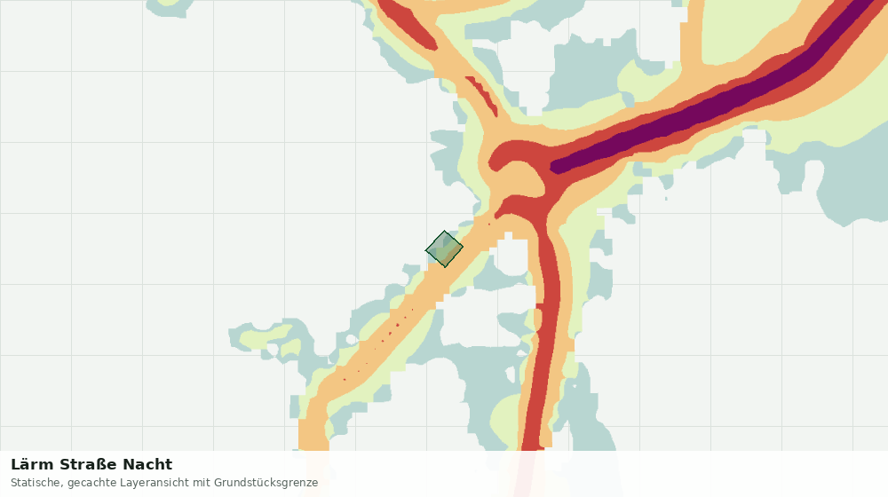 Statische Kartenansicht: Lärm Straße Nacht