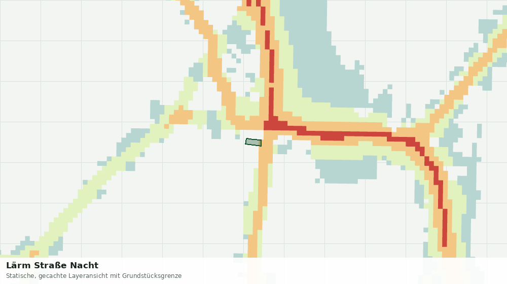 Statische Kartenansicht: Lärm Straße Nacht