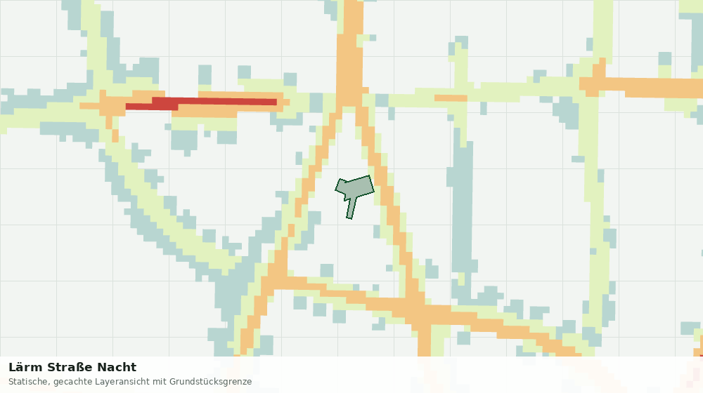 Statische Kartenansicht: Lärm Straße Nacht