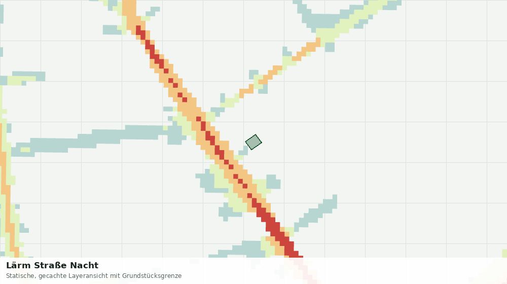 Statische Kartenansicht: Lärm Straße Nacht