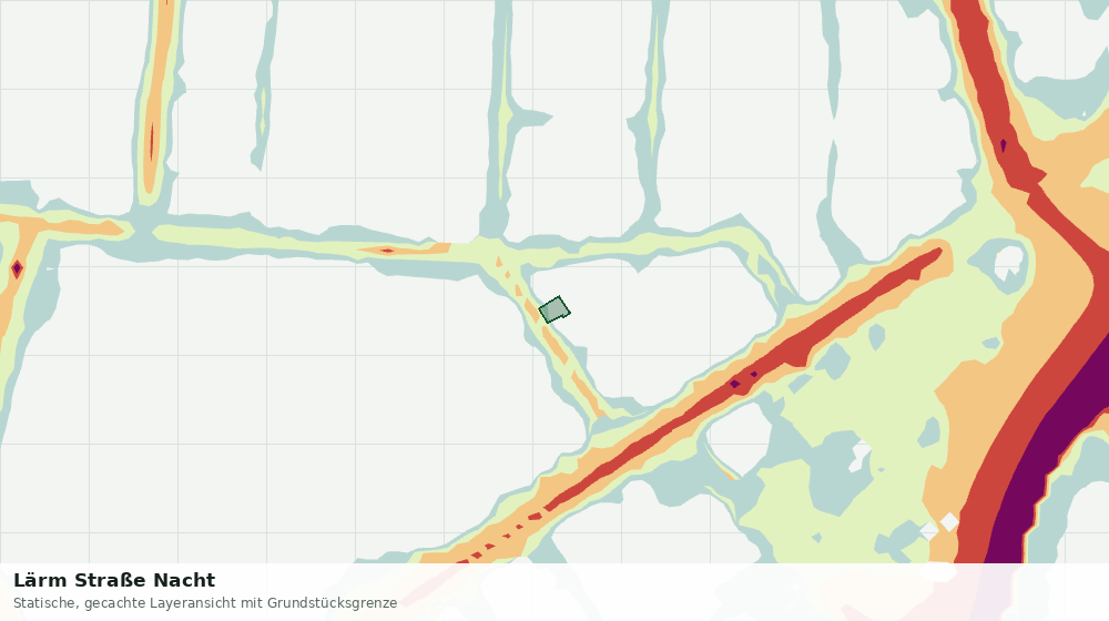 Statische Kartenansicht: Lärm Straße Nacht