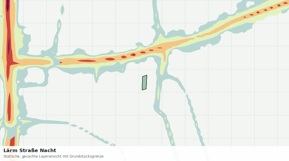 Statische Kartenansicht: Lärm Straße Nacht