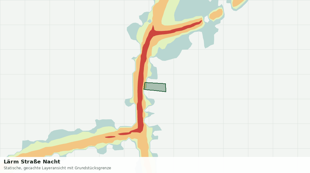Statische Kartenansicht: Lärm Straße Nacht