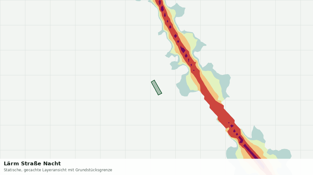 Statische Kartenansicht: Lärm Straße Nacht