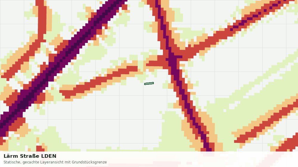 Statische Kartenansicht: Lärm Straße LDEN