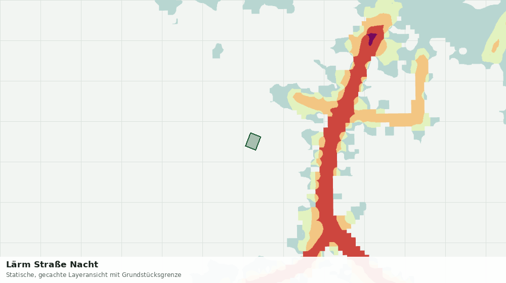 Statische Kartenansicht: Lärm Straße Nacht
