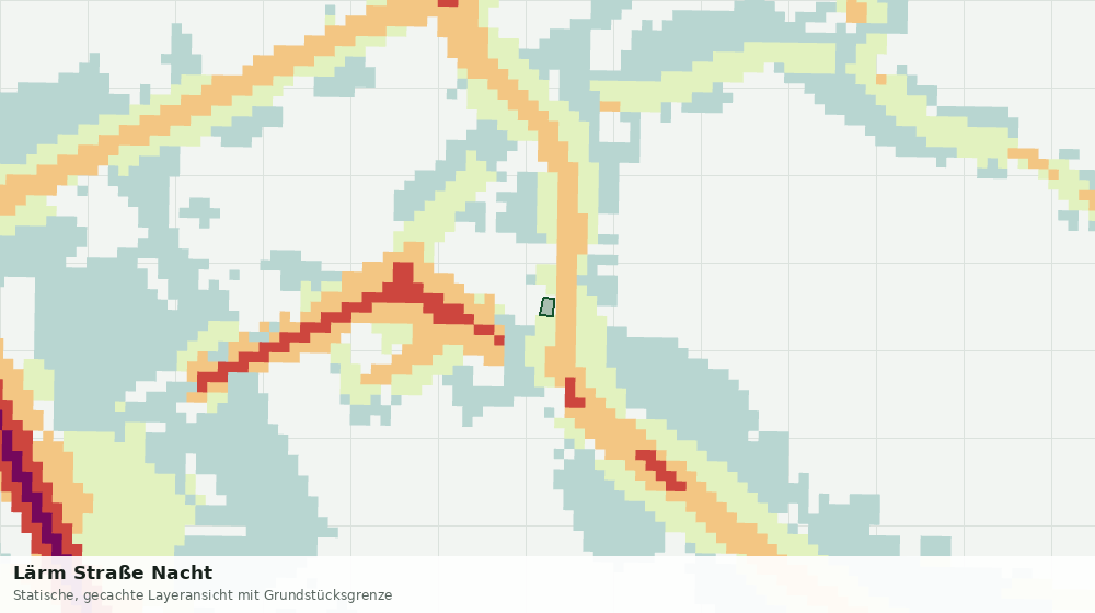 Statische Kartenansicht: Lärm Straße Nacht