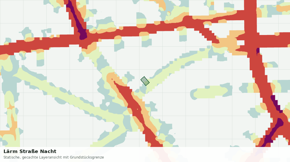 Statische Kartenansicht: Lärm Straße Nacht