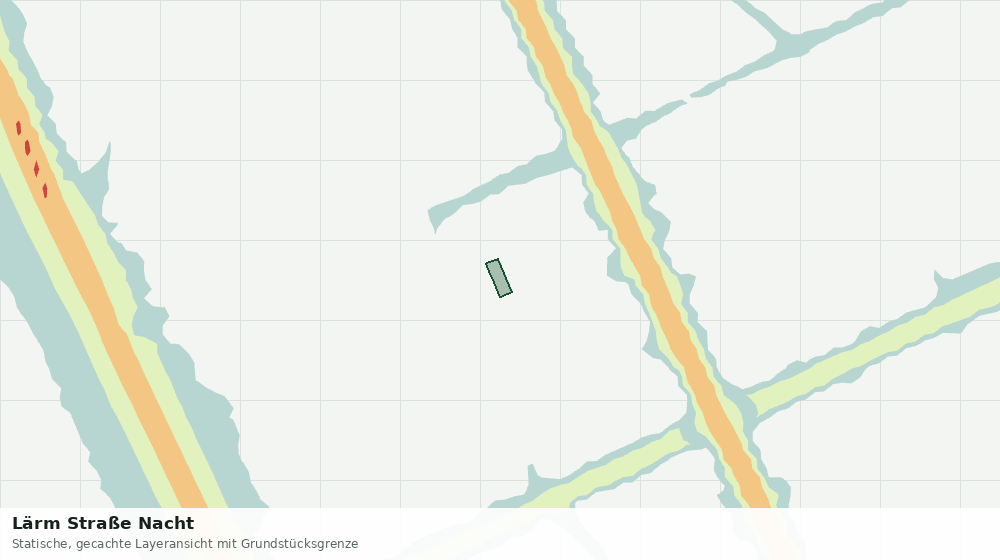 Statische Kartenansicht: Lärm Straße Nacht