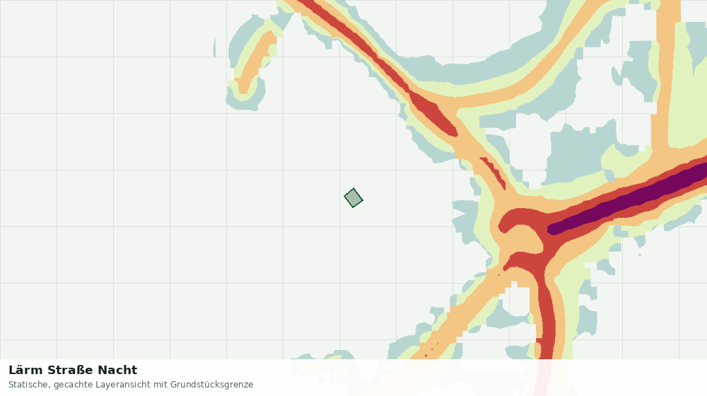 Statische Kartenansicht: Lärm Straße Nacht