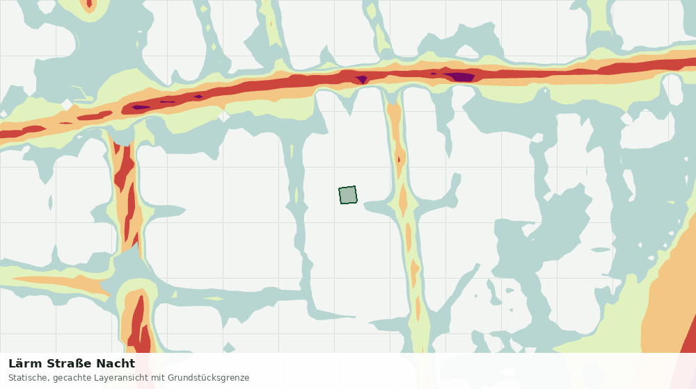 Statische Kartenansicht: Lärm Straße Nacht
