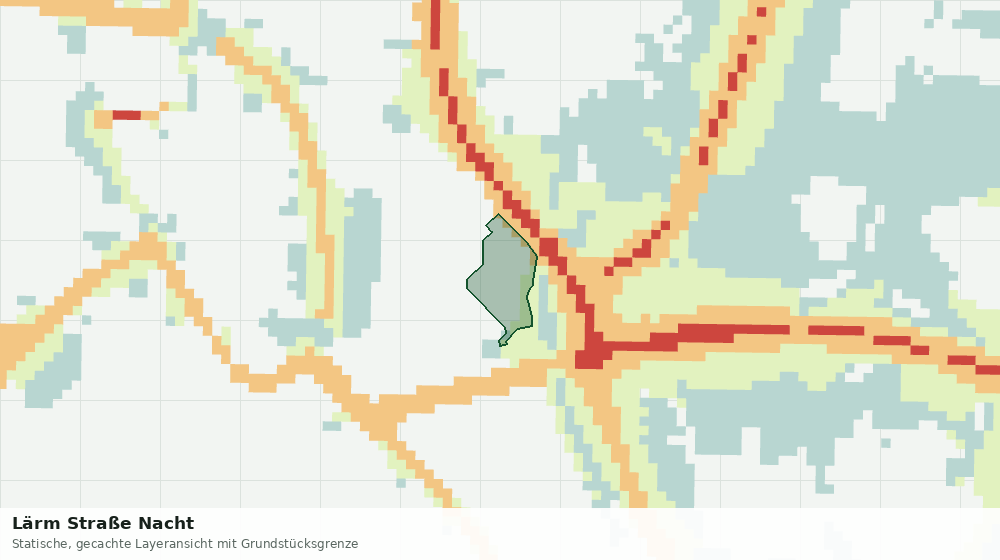 Statische Kartenansicht: Lärm Straße Nacht