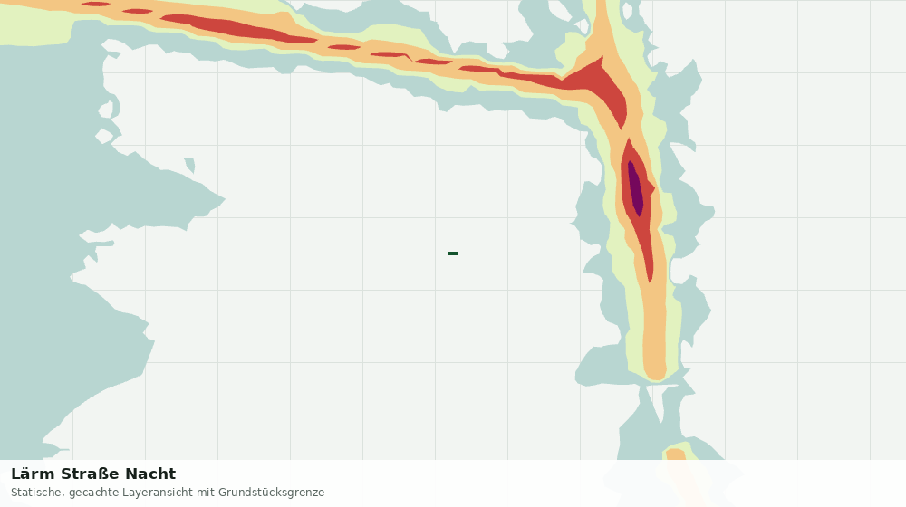 Statische Kartenansicht: Lärm Straße Nacht