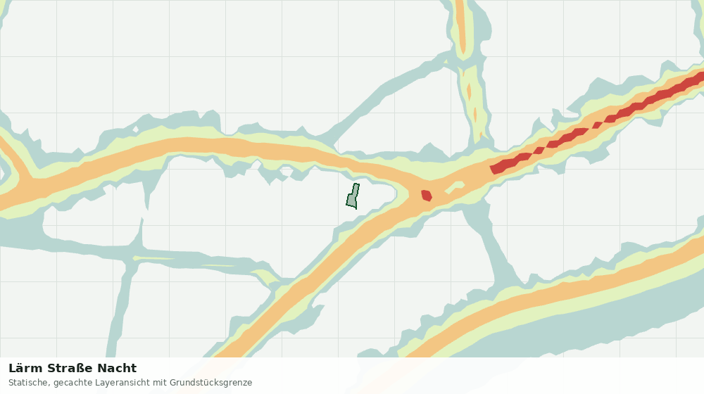 Statische Kartenansicht: Lärm Straße Nacht
