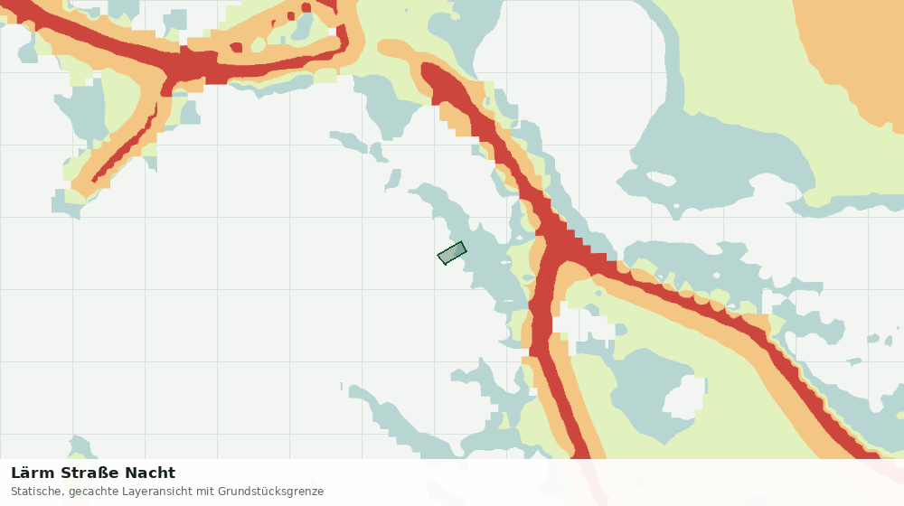Statische Kartenansicht: Lärm Straße Nacht