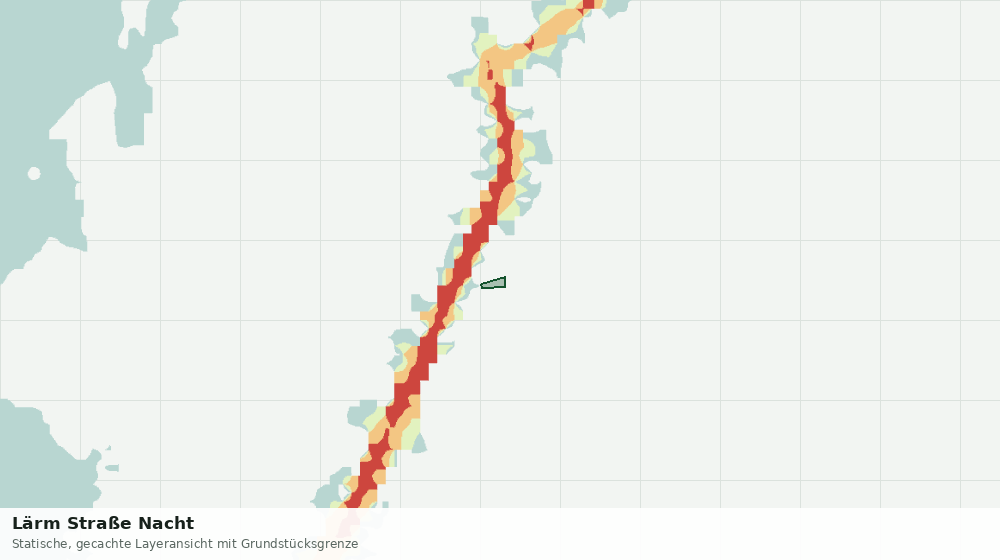 Statische Kartenansicht: Lärm Straße Nacht