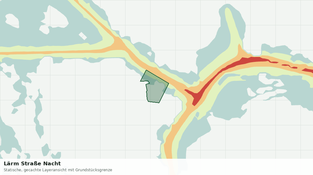 Statische Kartenansicht: Lärm Straße Nacht