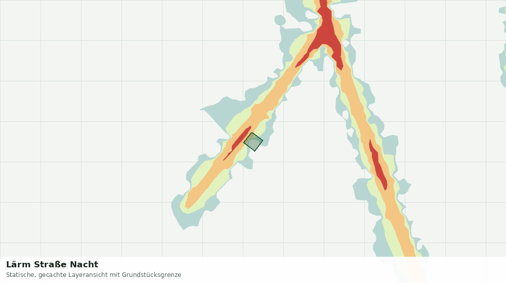 Statische Kartenansicht: Lärm Straße Nacht