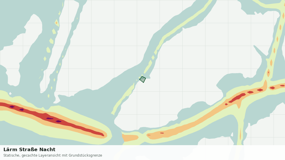Statische Kartenansicht: Lärm Straße Nacht