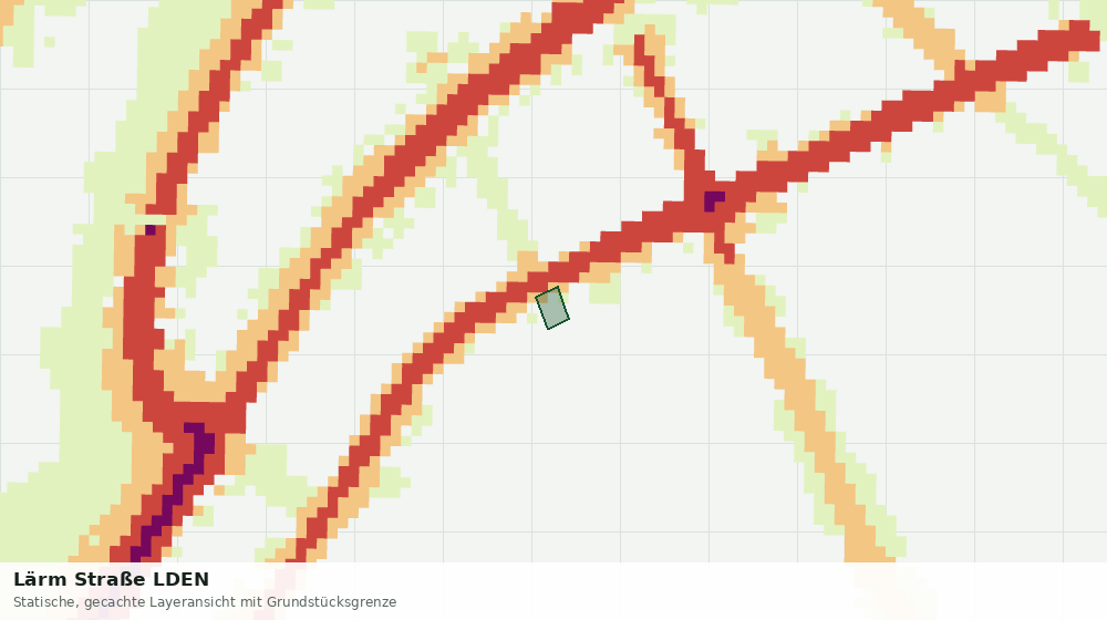 Statische Kartenansicht: Lärm Straße LDEN