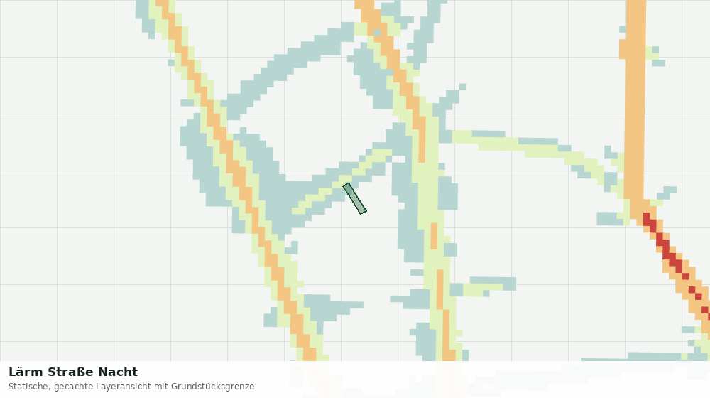 Statische Kartenansicht: Lärm Straße Nacht