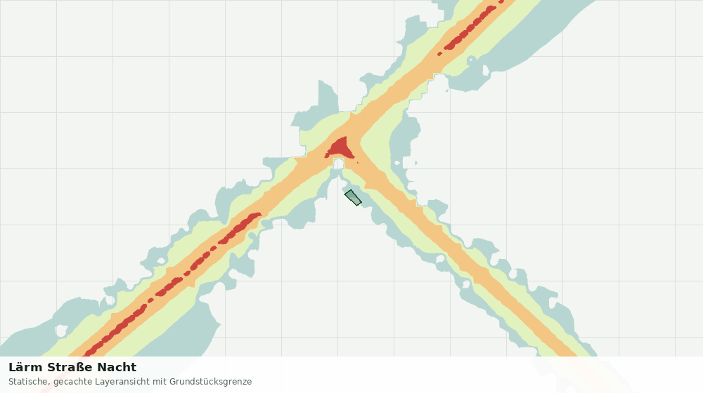 Statische Kartenansicht: Lärm Straße Nacht