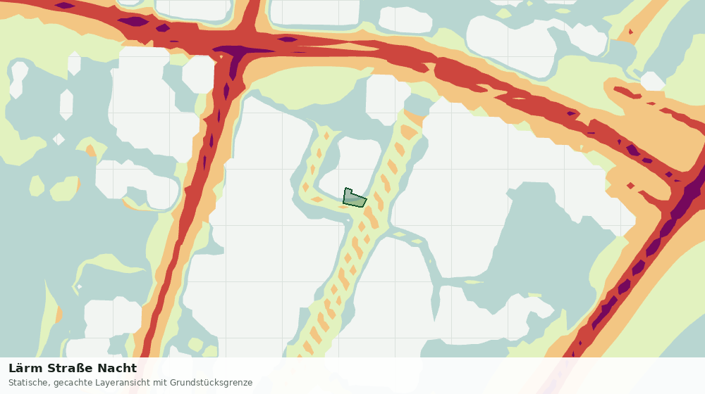 Statische Kartenansicht: Lärm Straße Nacht