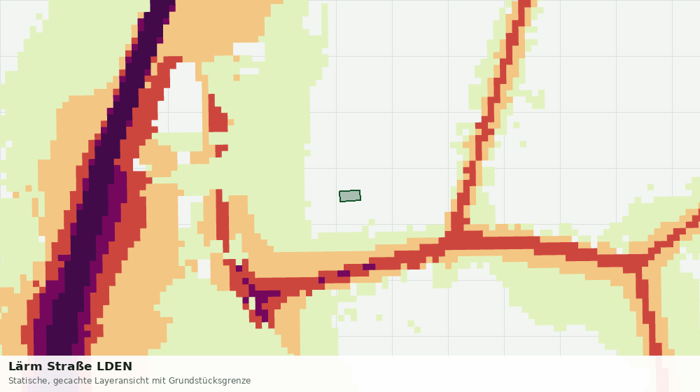Statische Kartenansicht: Lärm Straße LDEN